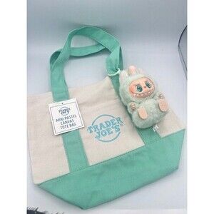 POP MART LABUBU Monsters Have A Seat QUQU X Trader Joe’s Mini Tote Pastel Green